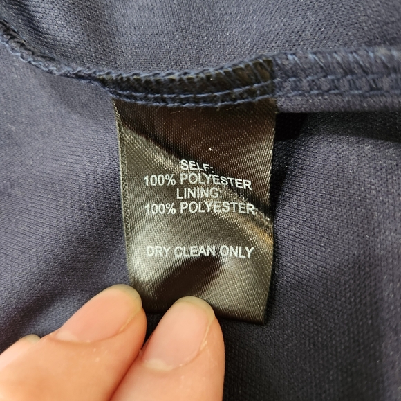 Lulu's Heavenly Hues Navy Blue Double V-Neck Maxi Dress, Size Large - Picture 14 of 14